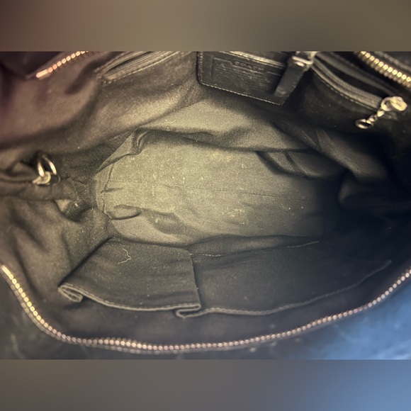 Vintage coach Hampton shoulder tote bag black leather 90’s Y2K - Picture 10 of 16